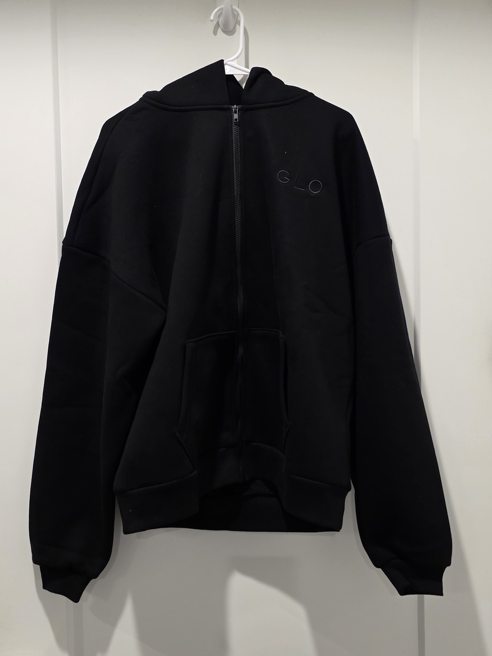 GLO Men's Black Zip-Up Hoodie Redeemed Galatian2:20 Large